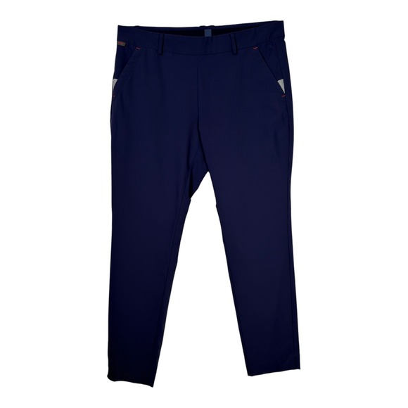 KJUS Women Ikala 7/8 Tregg Pants 42 XL Navy Stretch Golf Athleisure Tapered